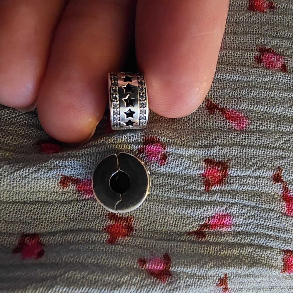 Two authentic Pandora clip charms